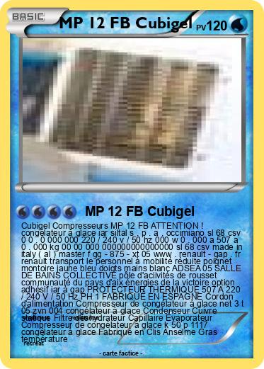 Pokemon MP 12 FB Cubigel