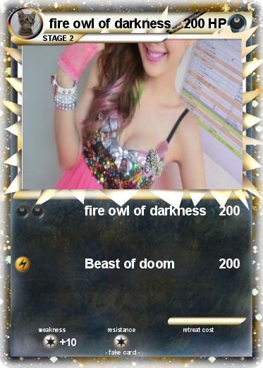 Pokemon fire owl of darkness