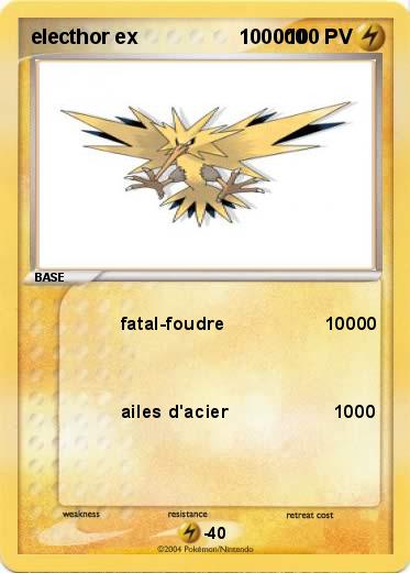 Pokemon electhor ex                  100000 