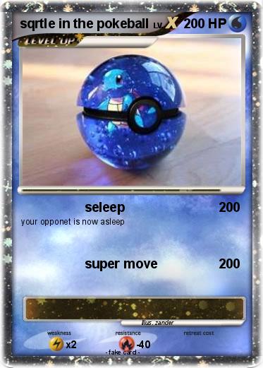 Pokemon sqrtle in the pokeball