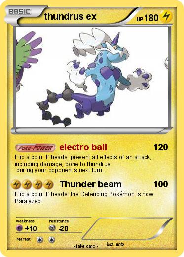 Pokemon thundrus ex