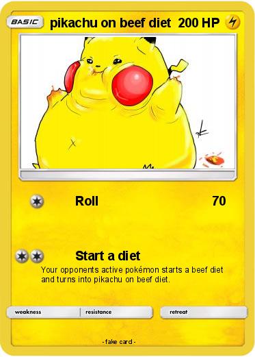 Pokemon pikachu on beef diet