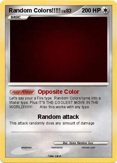 Pokemon Random Colors!!!!!
