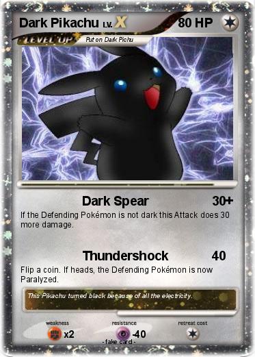 Pokemon Dark Pikachu