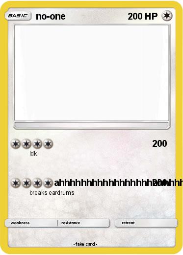 Pokemon no-one