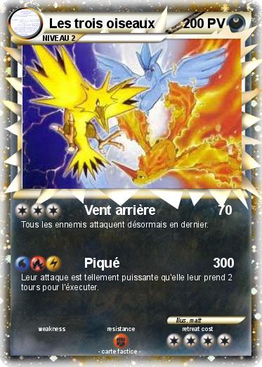 Pokemon Les trois oiseaux