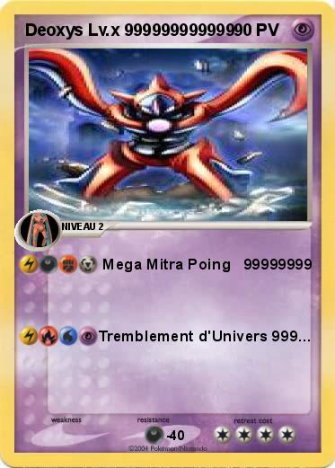 Pokemon Deoxys Lv.x 999999999999