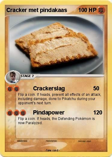 Pokemon Cracker met pindakaas