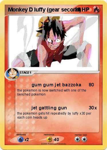 Pokemon Monkey D luffy (gear second)