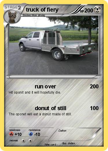 Pokemon truck of fiery