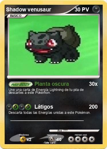 Pokemon Shadow venusaur