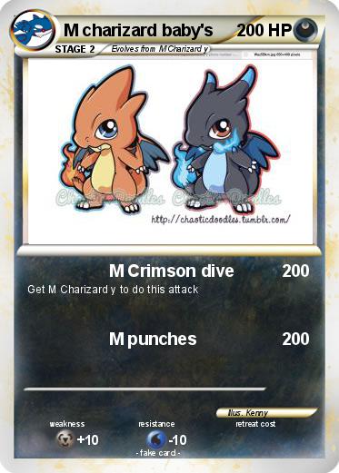 Pokemon M charizard baby's