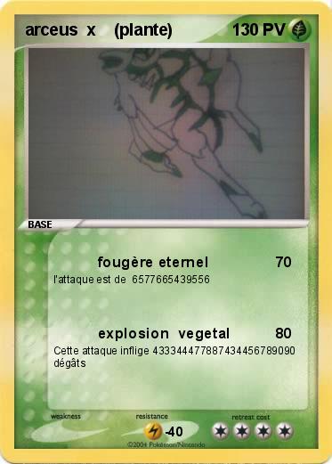 Pokemon arceus  x    (plante)