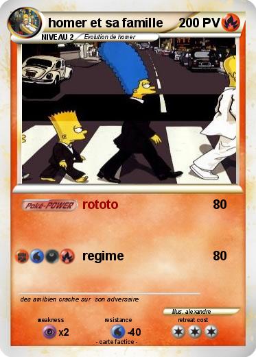 Pokemon homer et sa famille