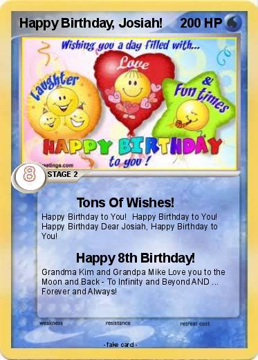 Pokemon Happy Birthday, Josiah!