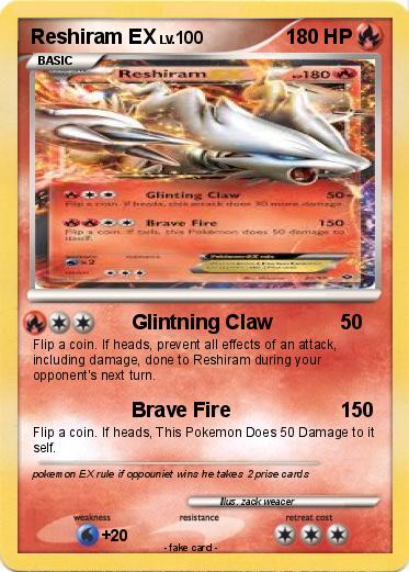 Pokemon Reshiram EX