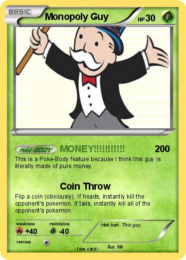 Pokemon Monopoly Guy