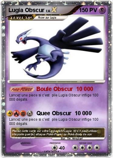 Pokemon Lugia Obscur