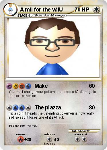 Pokemon A mii for the wiiU