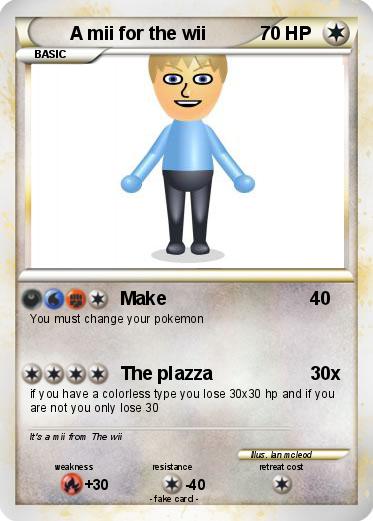 Pokemon A mii for the wii