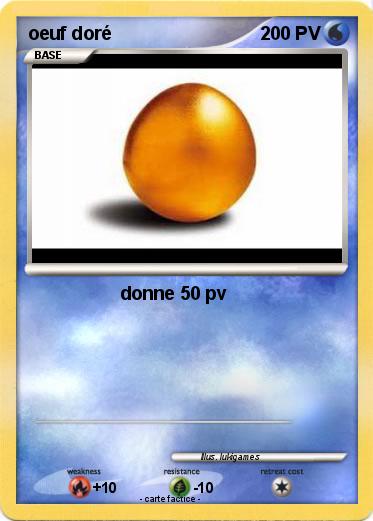 Pokemon oeuf doré