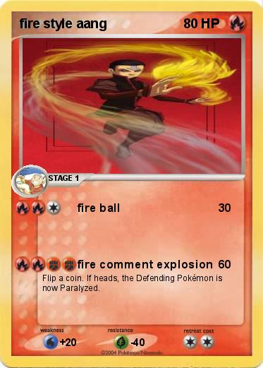 Pokemon fire style aang