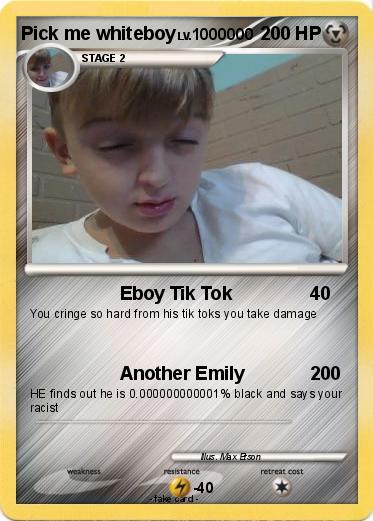 Pokemon Pick me whiteboy