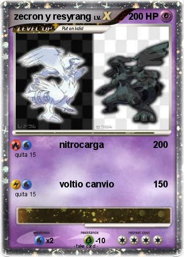 Pokemon zecron y resyrang