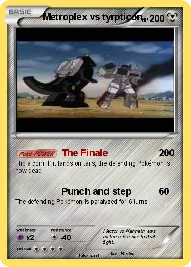 Pokemon Metroplex vs tyrpticon