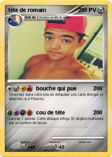 Pokemon tète de romain