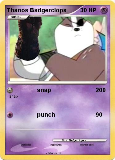 Pokemon Thanos Badgerclops