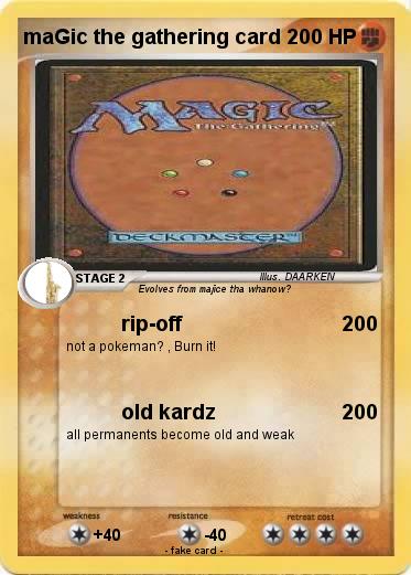 Pokemon maGic the gathering card