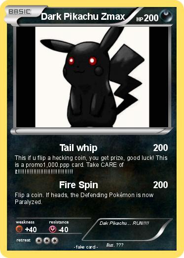Pokemon Dark Pikachu Zmax