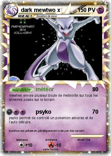 Pokemon dark mewtwo x