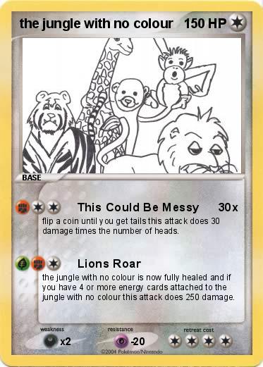 Pokemon the jungle with no colour