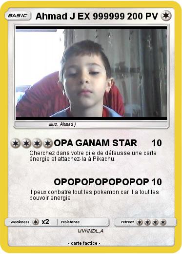 Pokemon Ahmad J EX 999999