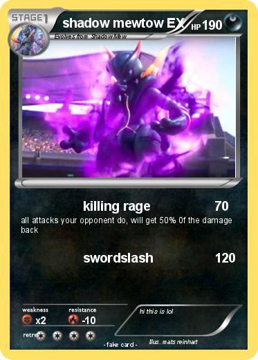 Pokemon shadow mewtow EX