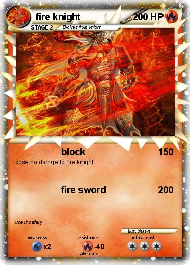 Pokemon fire knight
