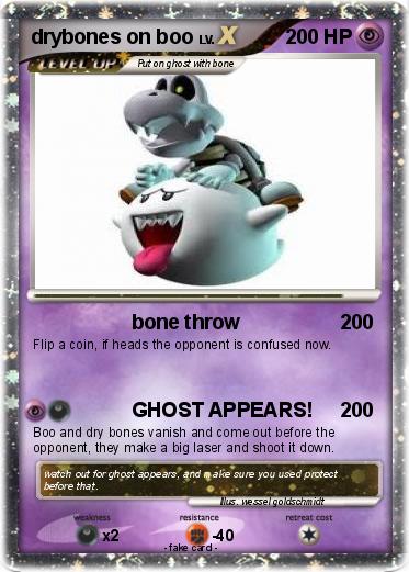 Pokémon drybones on boo - bone throw - My Pokemon Card