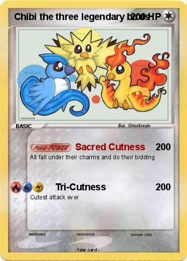 Pokemon Chibi the three legendary birds