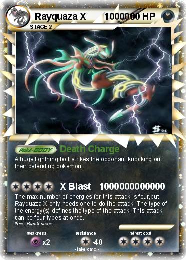 Pokémon Rayquaza X 100000 100000 - Death Charge - My Pokemon Card