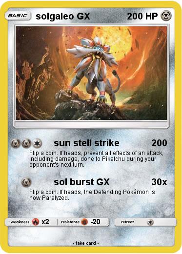 Pokemon solgaleo GX