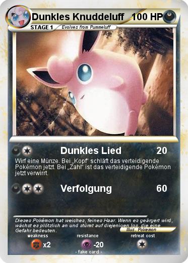 Pokemon Dunkles Knuddeluff