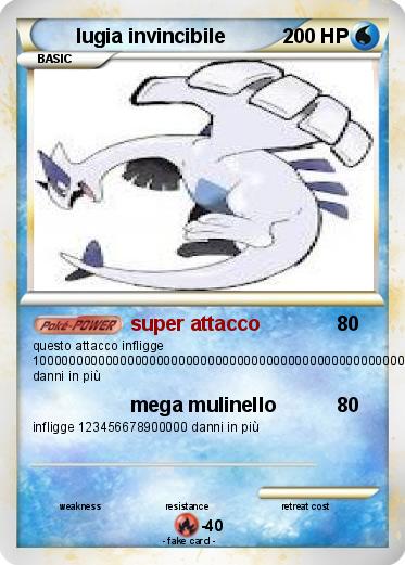 Pokemon lugia invincibile
