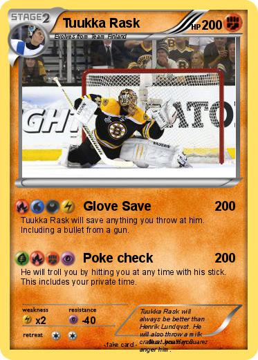 Pokemon Tuukka Rask
