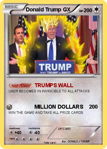 Pokemon Donald Trump GX