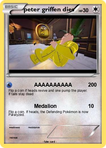 Pokemon peter griffen dies