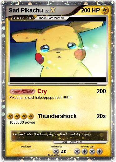 Pokemon Sad Pikachu