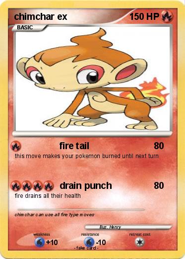 Pokemon chimchar ex