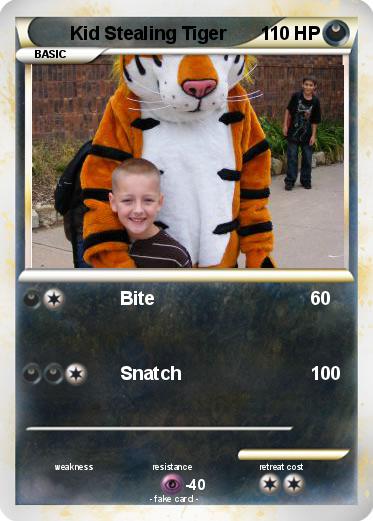Pokemon Kid Stealing Tiger
